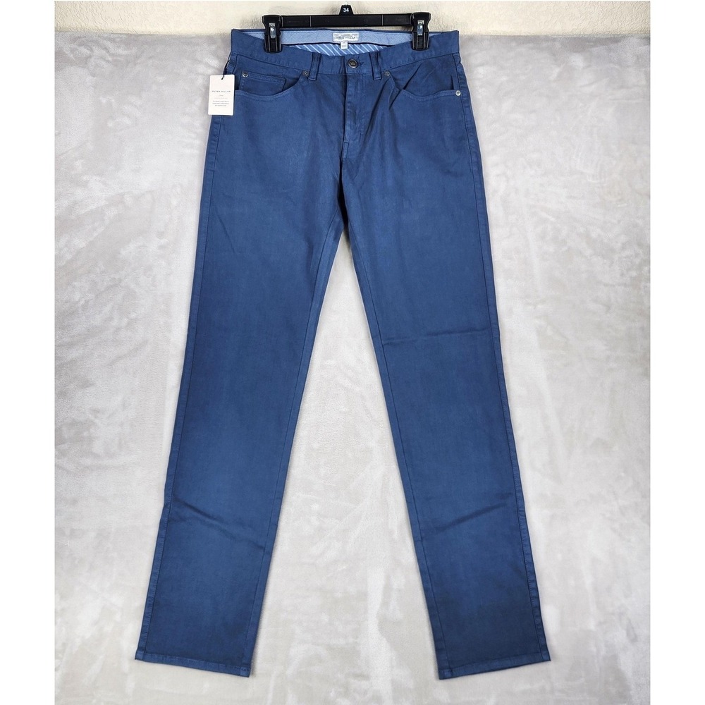 Peter Millar Jeans Mens 32x32 Blue Crown Straight Leg Stretch Denim 5 Pocket